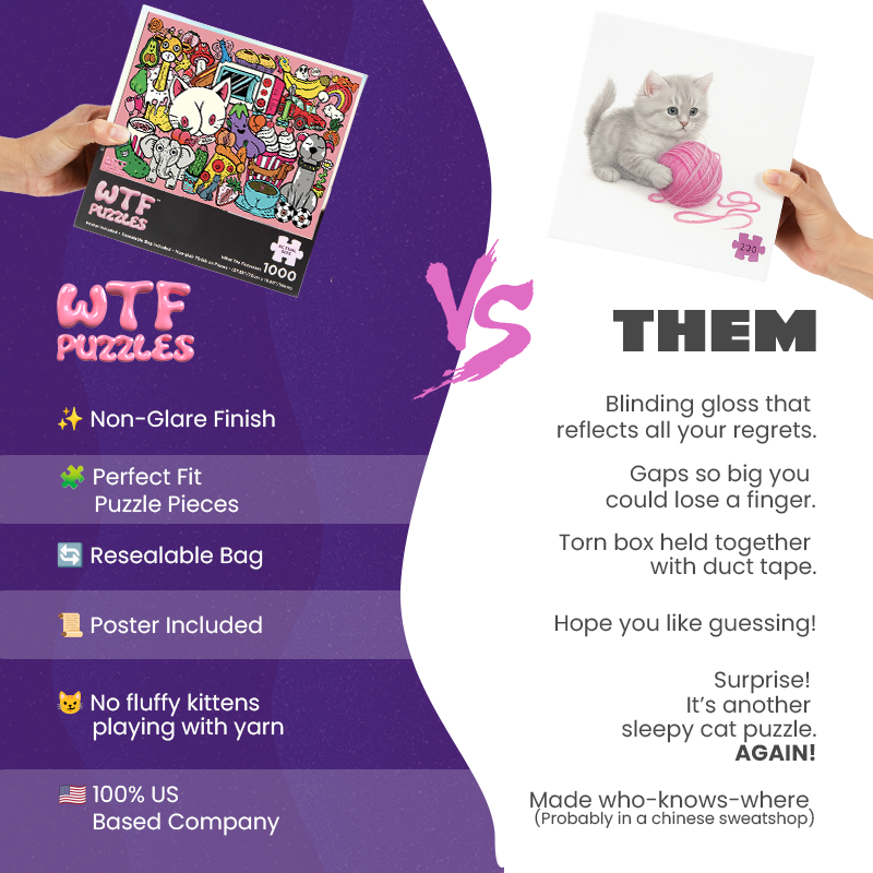 Dirty Doodles 1000-piece jigsaw puzzle comparison