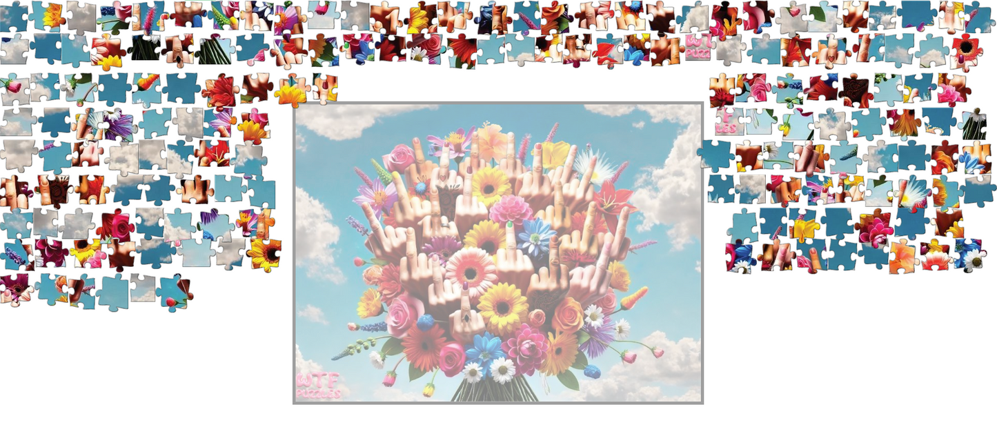 Digital - Fuck Off Flowers Jigsaw Puzzle WTF Puzzles