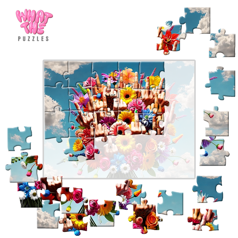 Digital - Fuck Off Flowers Jigsaw Puzzle WTF Puzzles