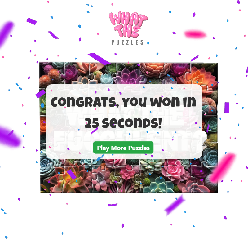 Digital - What The Fucculent Jigsaw Puzzle WTF Puzzles