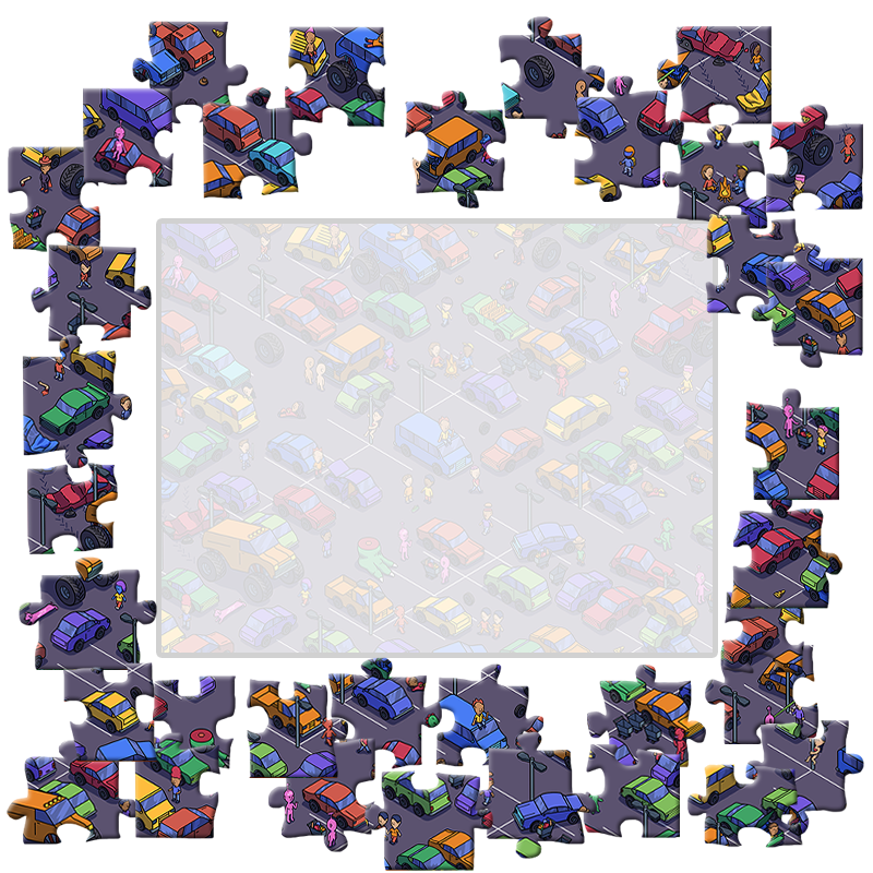 Digital - Parking Lot Purgatory Jigsaw Puzzle WTF Puzzles