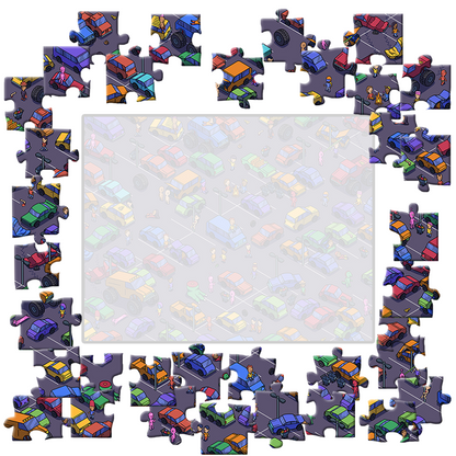 Digital - Parking Lot Purgatory Jigsaw Puzzle WTF Puzzles
